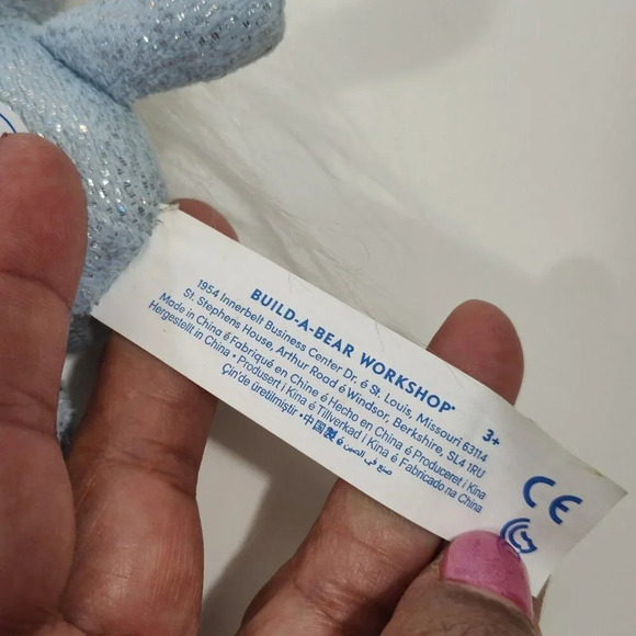 Build A Bear Trolls World Tour Stuffed Animal Plush Toy Blue Silver NOT WORKING - Picture 5 of 10